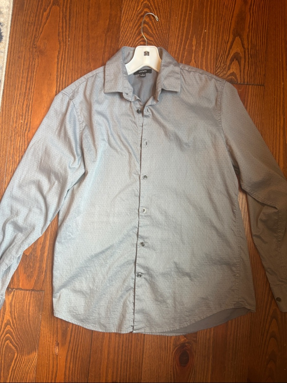 Alfani Men’s Grey Long-Sleeve Button-Up Shirt